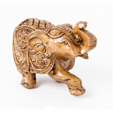 Statuie elefant din rășină - antic, 9 cm