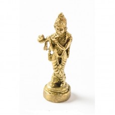 Mini statuie Krishna din cupru - 5 cm