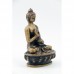 Statuie Binecuvântat Buddha din rășină colorată os - 11 cm