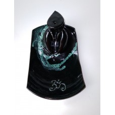 Arzător de tămâie din ceramică - BACK FLOW - FUM LICHID - Negru